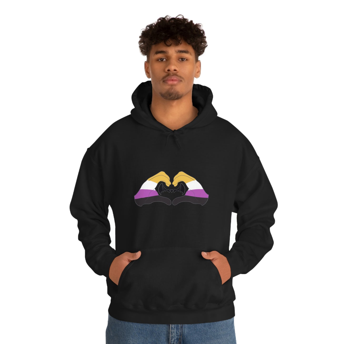 Heart Hands - Nonbinary Pride Hoodie