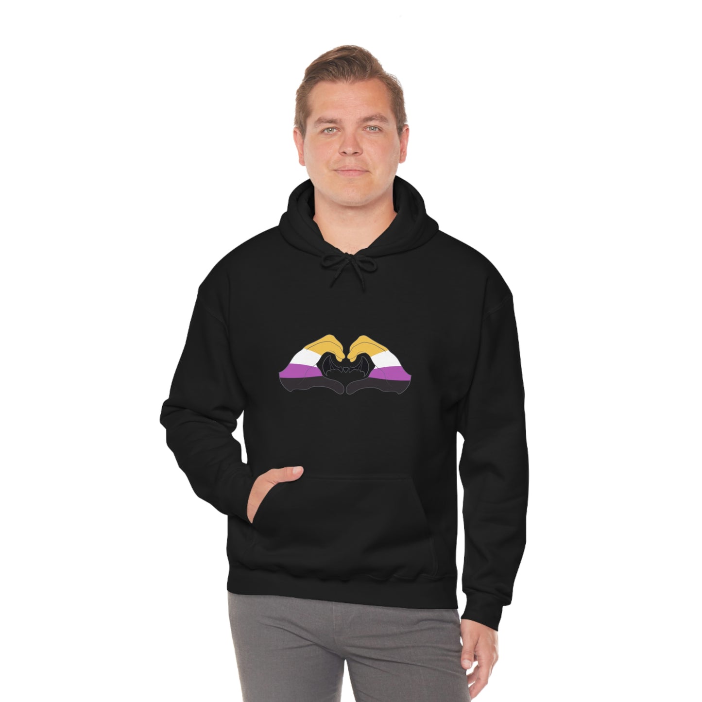 Heart Hands - Nonbinary Pride Hoodie