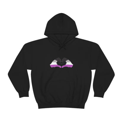 Heart Hands - Asexual Pride Hoodie