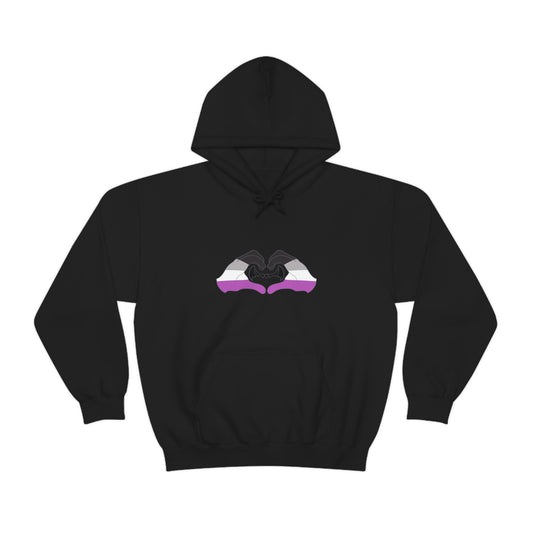 Heart Hands - Asexual Pride Hoodie