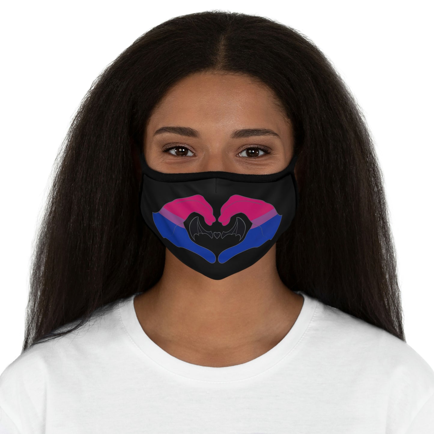 Heart Hands - Bisexual Pride Face Mask