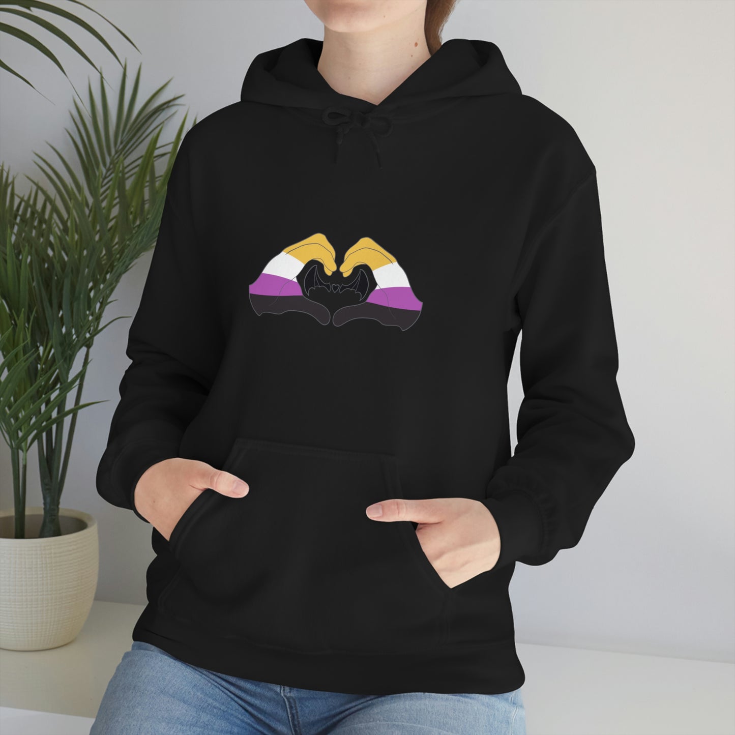 Heart Hands - Nonbinary Pride Hoodie