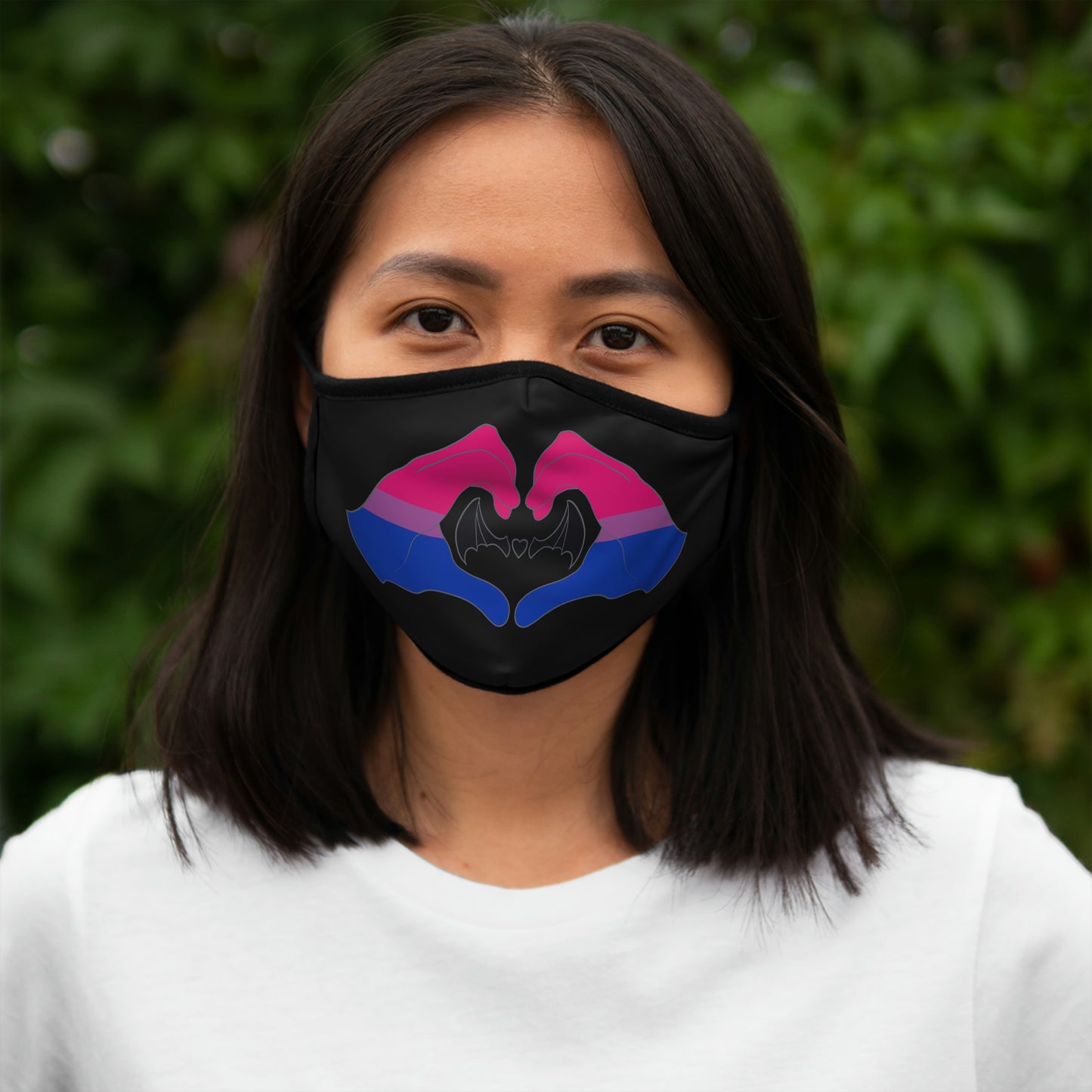 Heart Hands - Bisexual Pride Face Mask