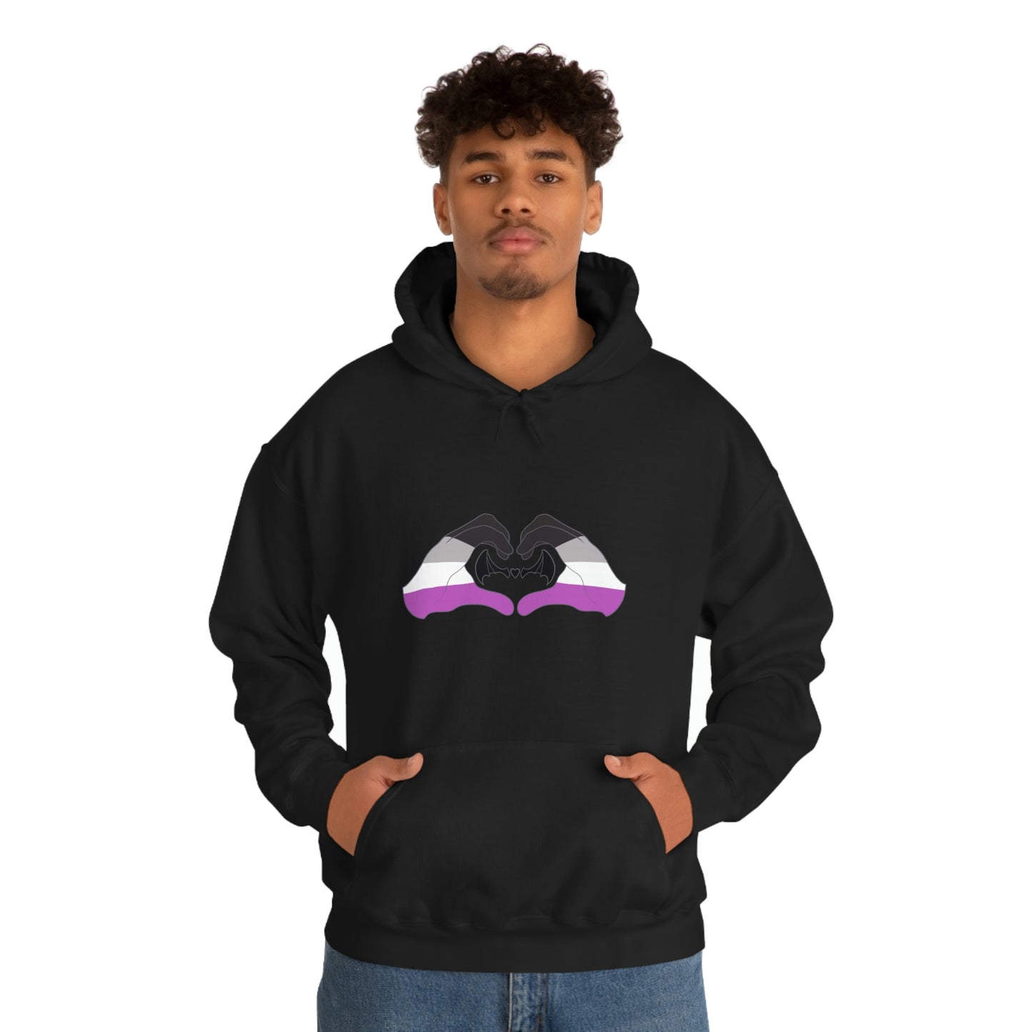 Heart Hands - Asexual Pride Hoodie