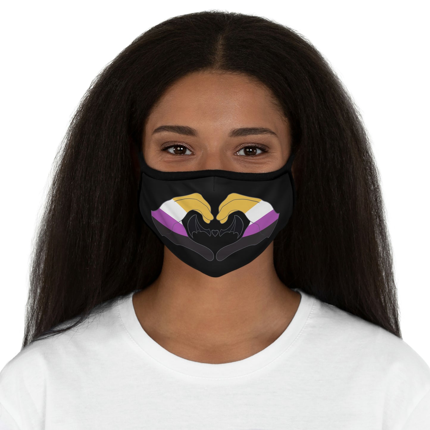 Heart Hands - Nonbinary Pride Face Mask