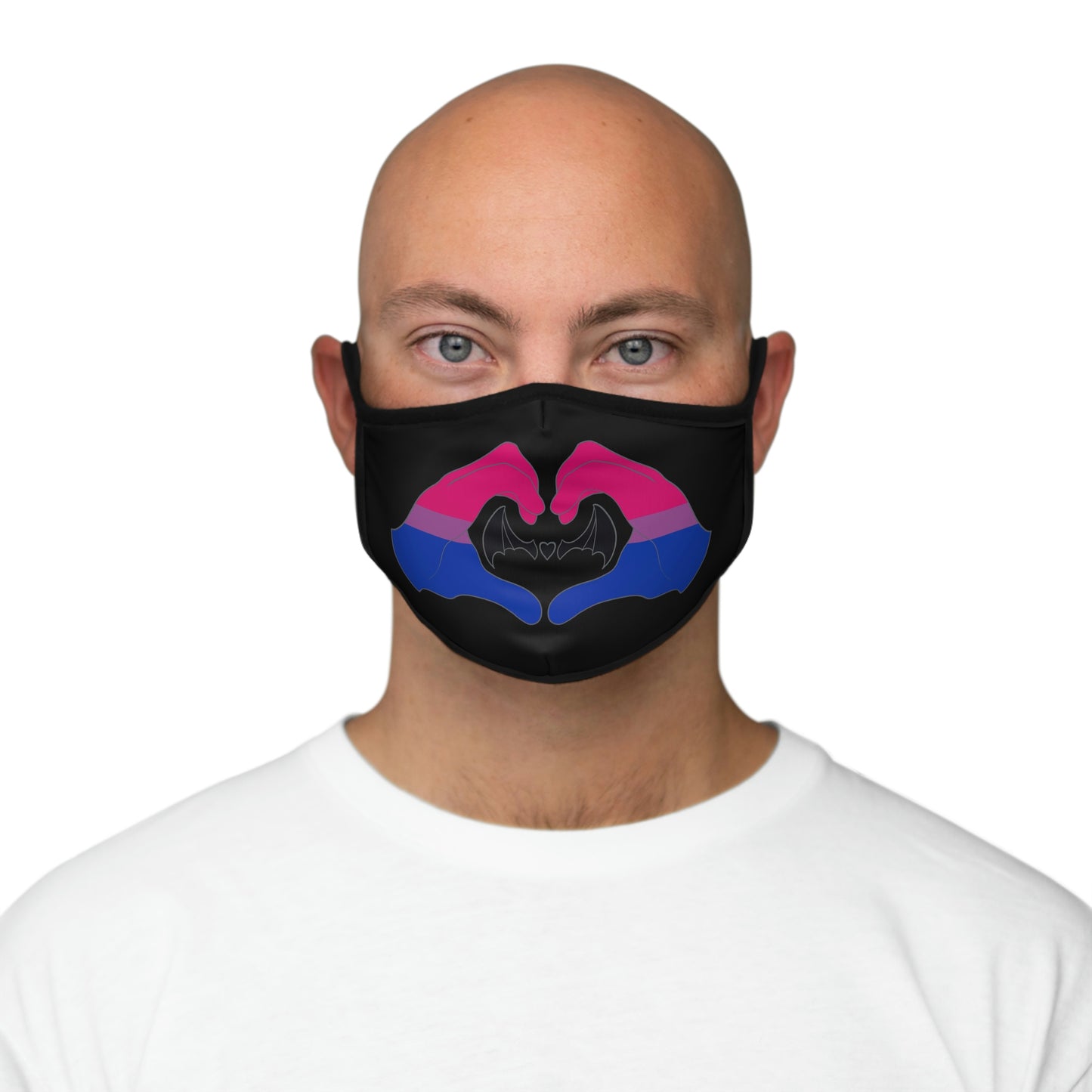 Heart Hands - Bisexual Pride Face Mask