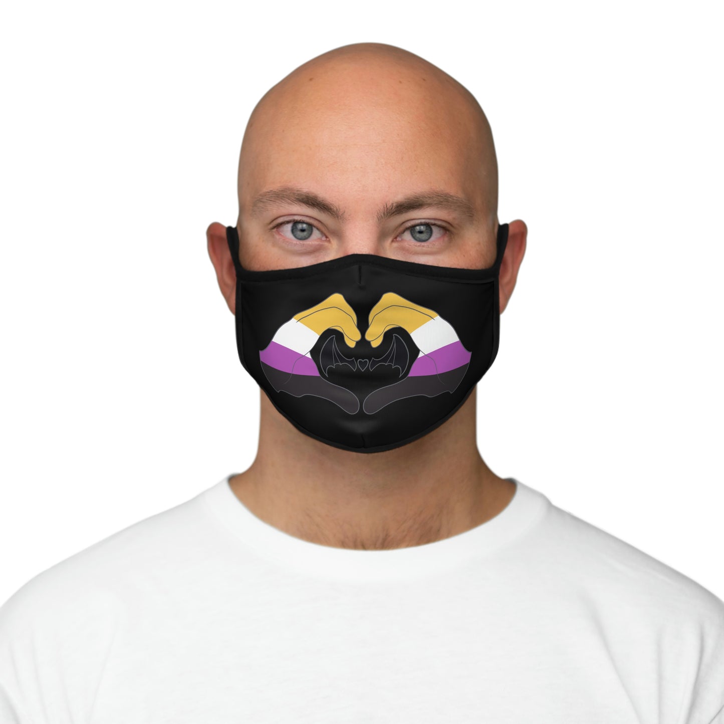 Heart Hands - Nonbinary Pride Face Mask